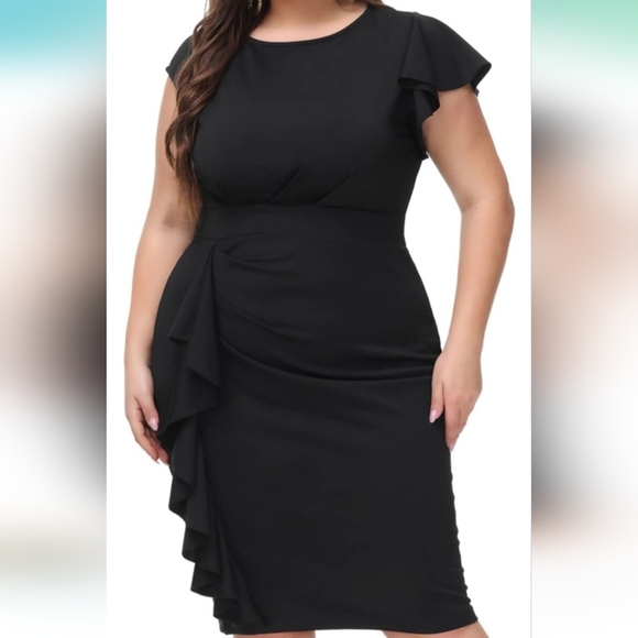 Hanna Nikole Dresses & Skirts - Hanna Nikole Black Women's Vintage Cocktail Party Pencil Dress NWT Size 20W
